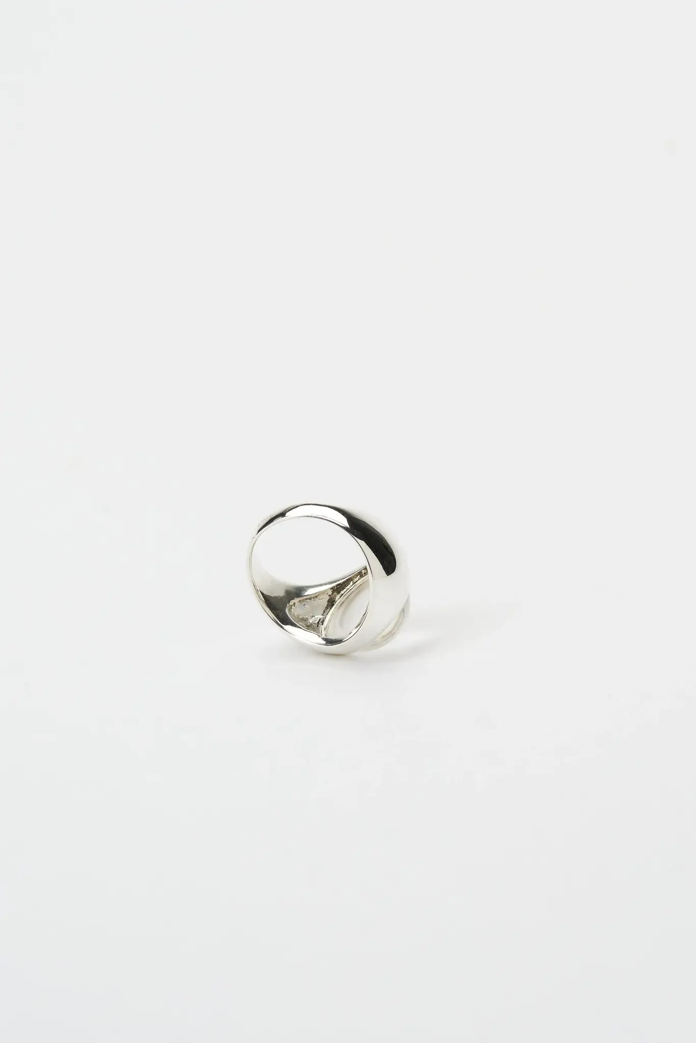 Pebbles Ring no1 Silver Crystal