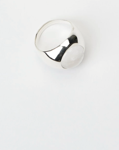 Pebbles Ring no1 Silver Crystal