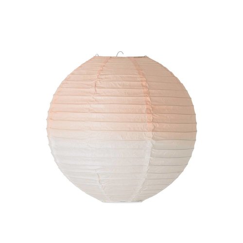 Bloomingville Papieren lampenkap dip dye wit/roze 35 cm Bloomingville Papieren lampenkap dip dye wit/roze 35 cm