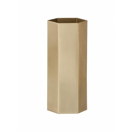 Ferm Living hexagon vaas messing Ferm Living hexagon vaas messing