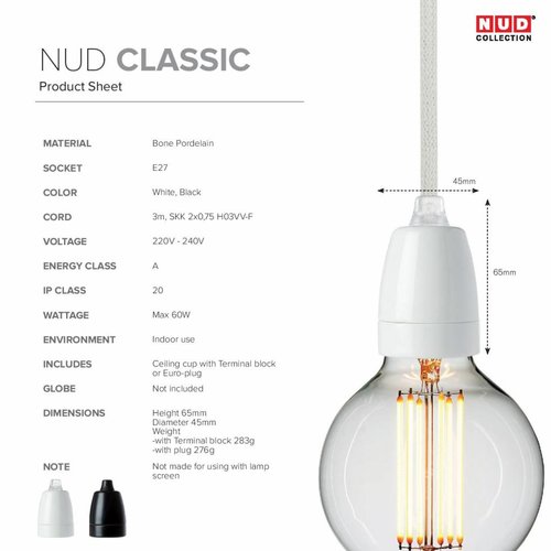 Nud Collection Socket classic - wit