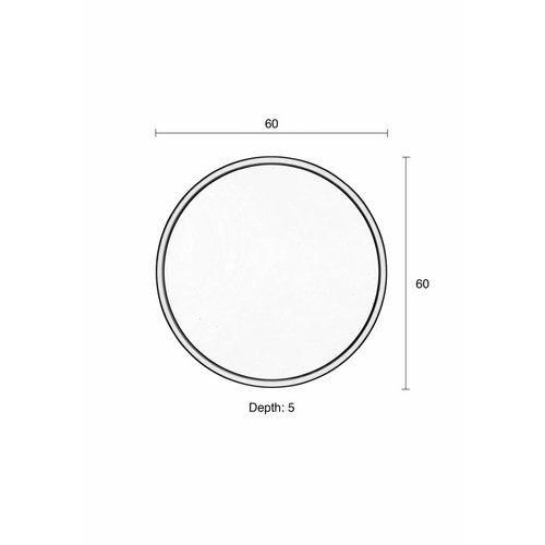 Zuiver Bandit ronde spiegel