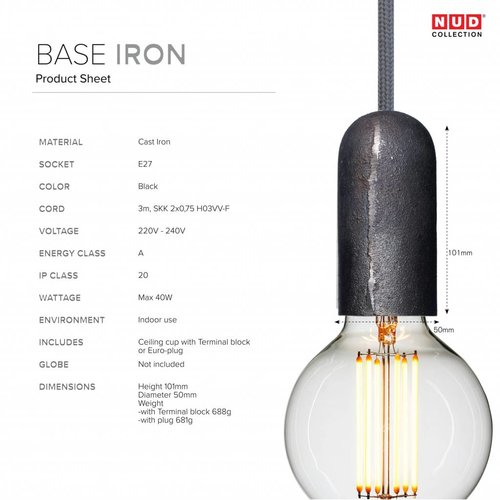 Nud Collection Socket Base - Iron