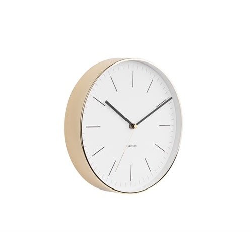 Karlsson Minimal wandklok wit/goud