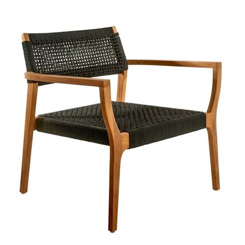 Pols Potten Lounge chair geweven touw zwart Pols Potten Lounge chair geweven touw zwart