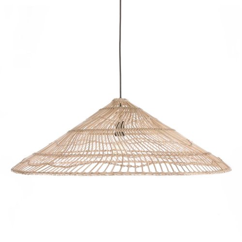 HK Living Wicker hanglamp driehoek naturel L HK Living Wicker hanglamp driehoek naturel L