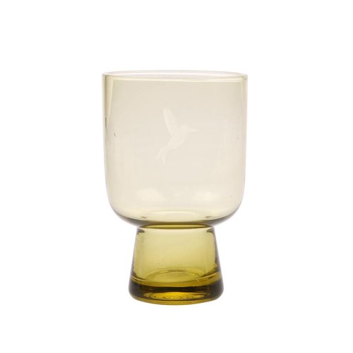 HK Living Chartreuse glas L gegraveerd HK Living Chartreuse glas L gegraveerd