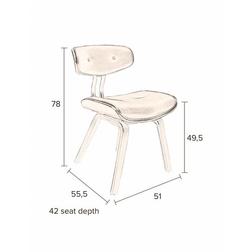 Dutchbone Blackwood stoel - set van 2