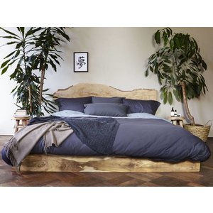 Housse de couette en satin de coton anthracite Housse de couette en satin de coton anthracite