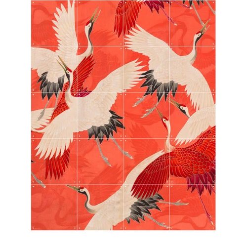 IXXI IXXI wanddecoratie - Kimono with cranes