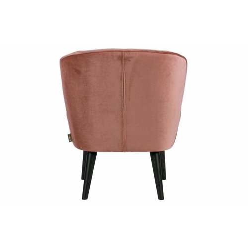 WOOOD Sara fauteuil fluweel Oud roze