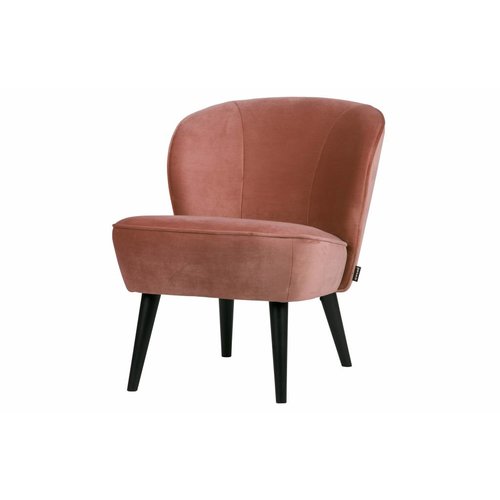 WOOOD Sara fauteuil fluweel Oud roze