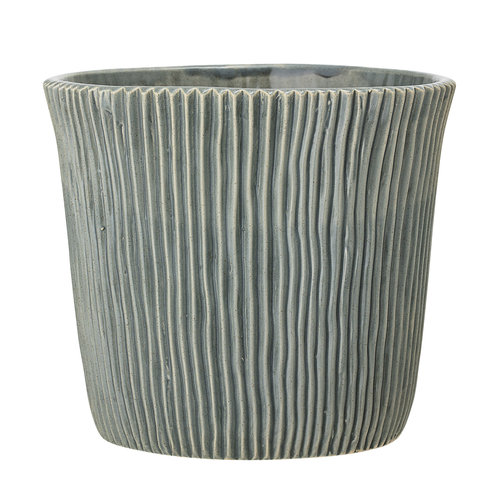 Bloomingville Bloempot blauw aardewerk Ø 20,5 Bloomingville Bloempot blauw aardewerk Ø 20,5