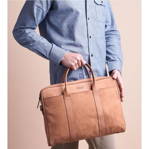 O My Bag The Harvey werktas - hunter leather camel