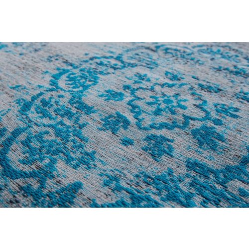 Louis De Poortere Rugs Medallion grey turquoise tapijt Fading World Collection