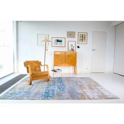 Louis De Poortere Rugs Streaks long island blue tapijt Atlantic Collection