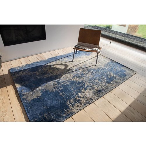 Louis De Poortere Rugs Cracks abyss blue tapijt Mad Men Collection