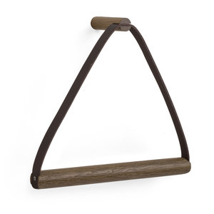 Porte-serviette en chêne fumé
