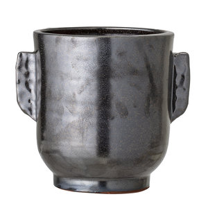 Bloomingville Pot de fleurs en terracotta noir Ø 18