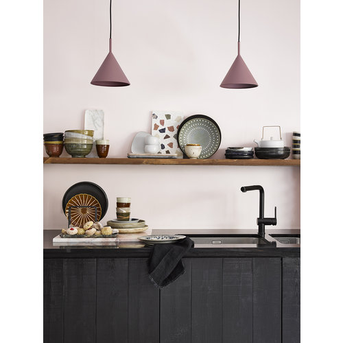 HKLiving Chef ceramics eetbord rustiek zwart