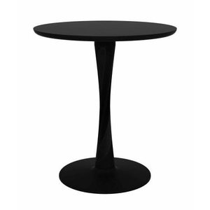 Ethnicraft Torsion table à manger ronde en chêne teinté noir