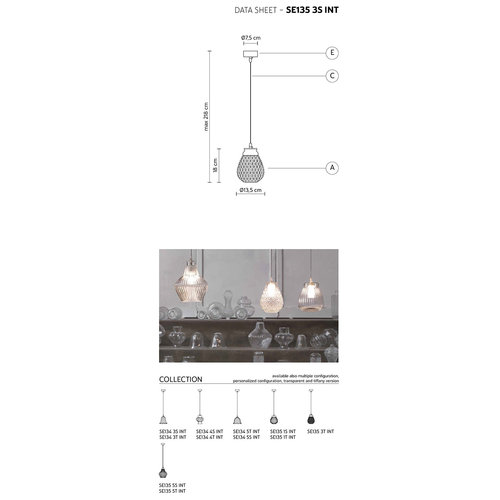 Karman Ceraunavolta hanglamp glas