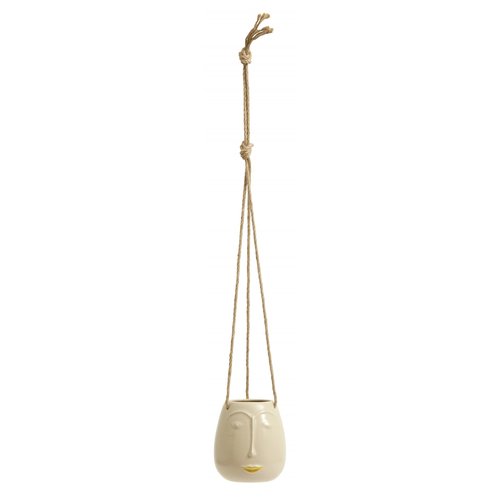 nordal Facia hangende bloempot crème met gouden lip nordal Facia hangende bloempot crème met gouden lip