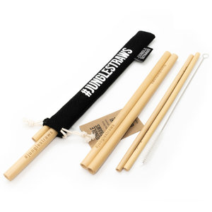 Pailles en bambou lot de 6 noir