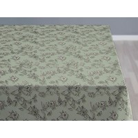 Shadow flower afwasbaar tafelkleed Tea green per cm