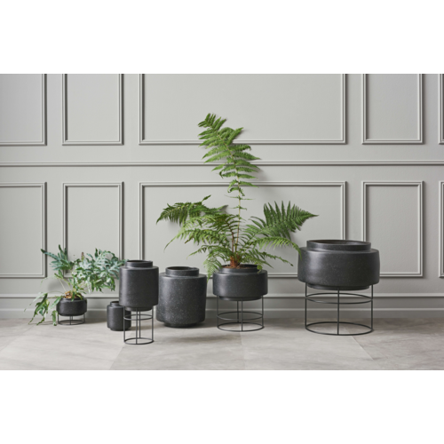 Bolia Botanique plantenstaander met pot Zwart Ø 500 mm