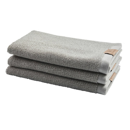 Aquanova Oslo gastendoek smoke set van 3 Aquanova Oslo gastendoek smoke set van 3
