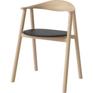 Bolia Swing chaise de salle à manger assise en cuir noir Bolia Swing chaise de salle à manger assise en cuir noir