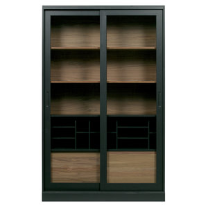 WOOOD James vitrine en noyer/noir
