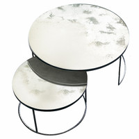 Nesting salontafel clear set van 2