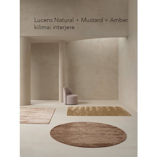 Linie Design Lucens rond of rechthoekig tapijt natural