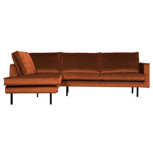 WOOOD Rodeo hoeksofa links fluweel