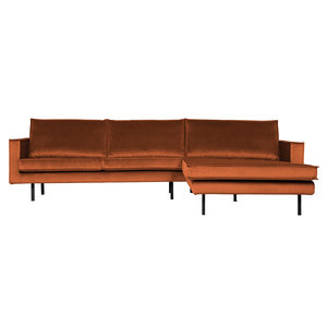 WOOOD Rodeo chaise longue droite en velours