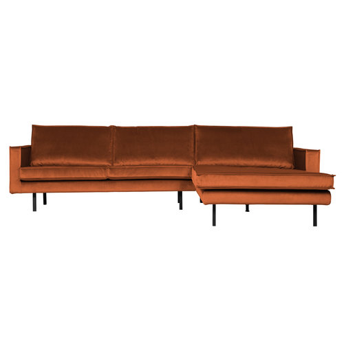 BePureHome Rodeo chaise longue rechts fluweel