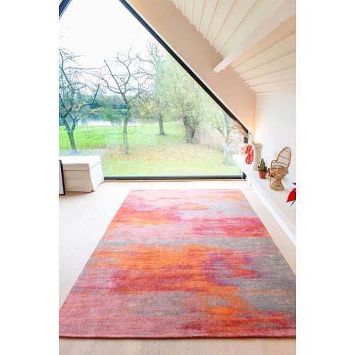 Louis De Poortere Rugs Monetti hibiscus red tapijt Atlantic Collection