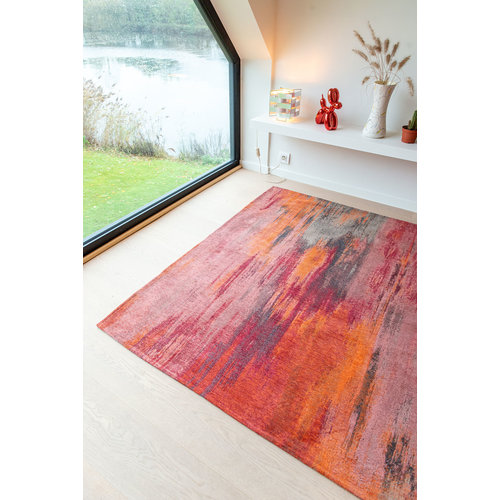 Louis De Poortere Rugs Monetti hibiscus red tapijt Atlantic Collection