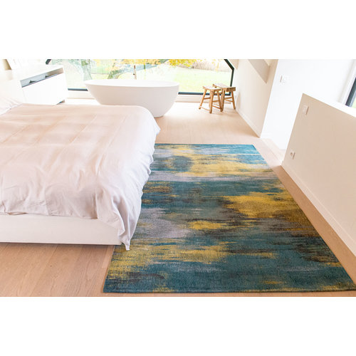 Louis De Poortere Rugs Monetti nymphea blue tapijt Atlantic Collection