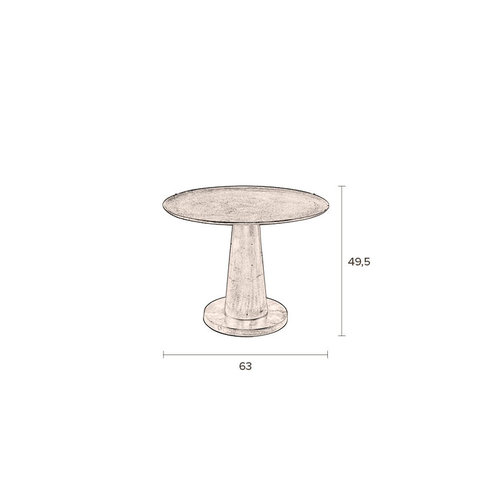 Dutchbone Brute bijzettafel messing