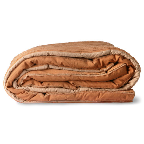 HK Living Bedsprei gewatteerd katoen gestreept 240 x 260 HK Living Bedsprei gewatteerd katoen gestreept 240 x 260