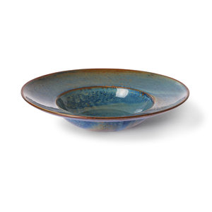 HKLiving Chef ceramics pastabord rustiek blauw