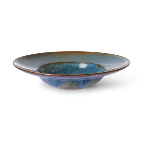 HKLiving Chef ceramics pastabord rustiek blauw