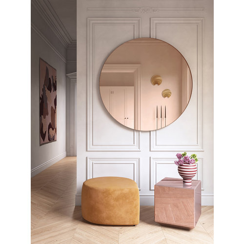 AYTM Circum ronde spiegel roze getint glas
