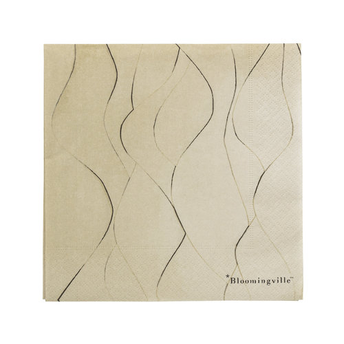 Bloomingville Servetten beige papier Bloomingville Servetten beige papier