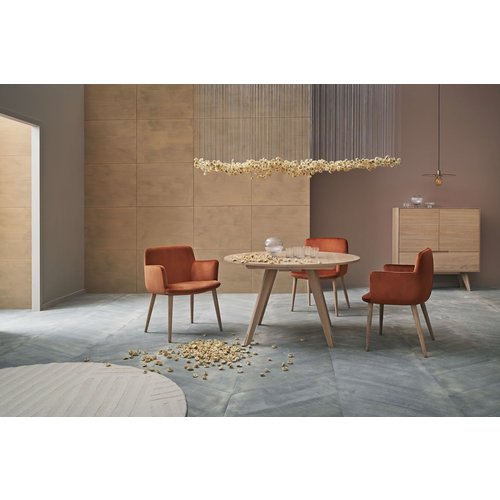 Bolia New Mood ronde eettafel - blad grijze Fenix laminaat