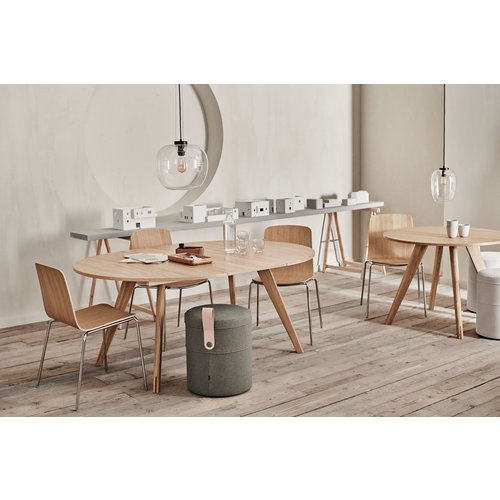 Bolia New Mood ronde eettafel - blad grijze Fenix laminaat