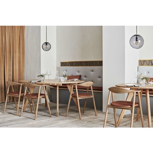 Bolia New Mood ronde eettafel - blad grijze Fenix laminaat